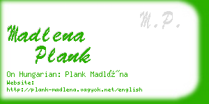madlena plank business card